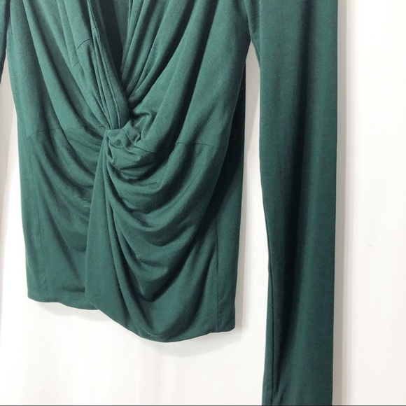 Kenneth Cole Emerald Green V Neck long sleeve SM - Picture 3 of 5